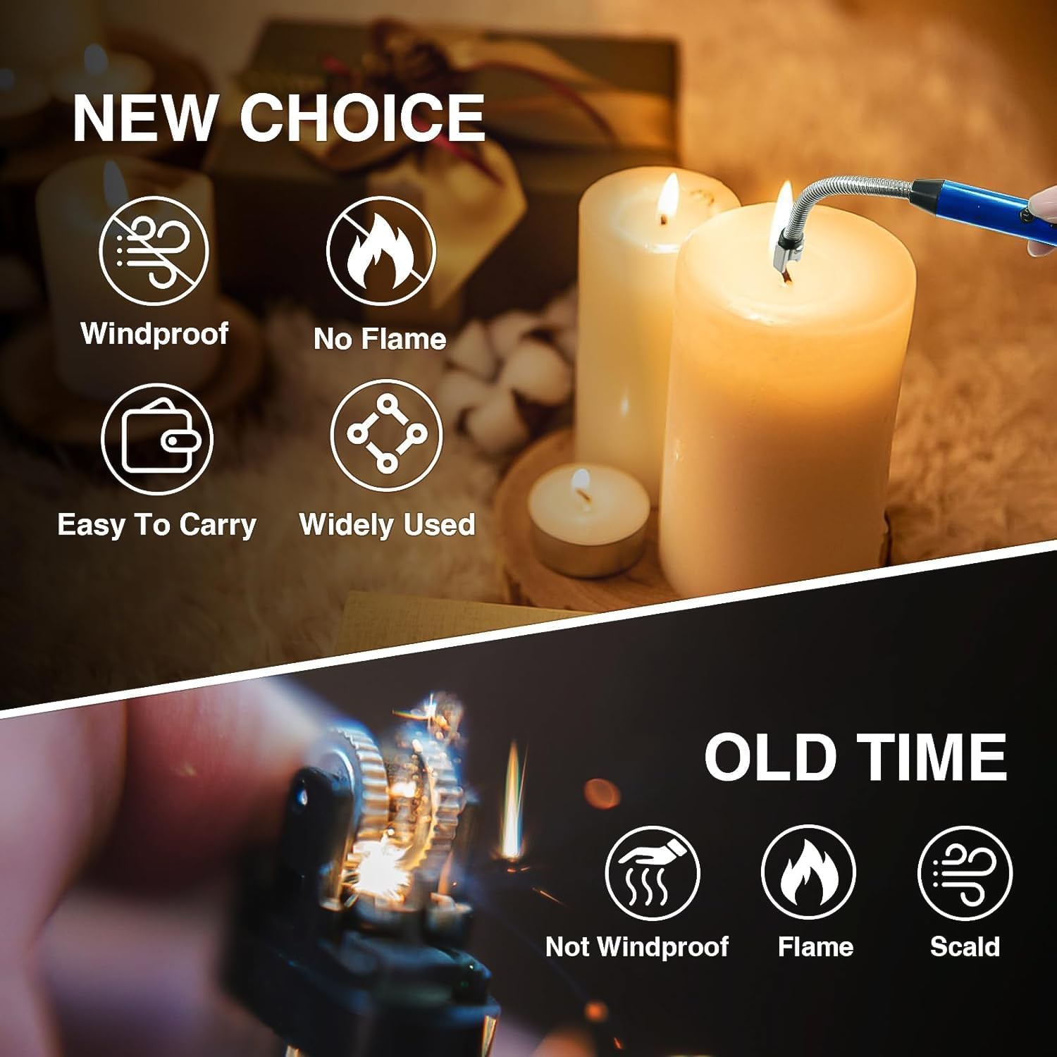 Metal Rechargeable Electric Arc Lighter with Flexible Neck (1 Pc) Metal Rechargeable Electric Arc Lighter with Flexible Neck (1 Pc)